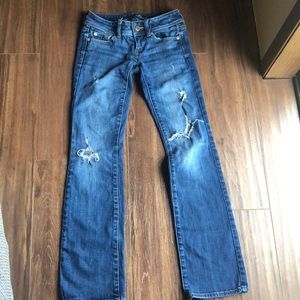 American Eagle Women Sz 00 Slim Boot Flare Jeans